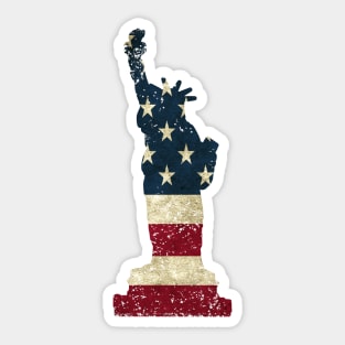 American Flag Statue of Liberty Sticker